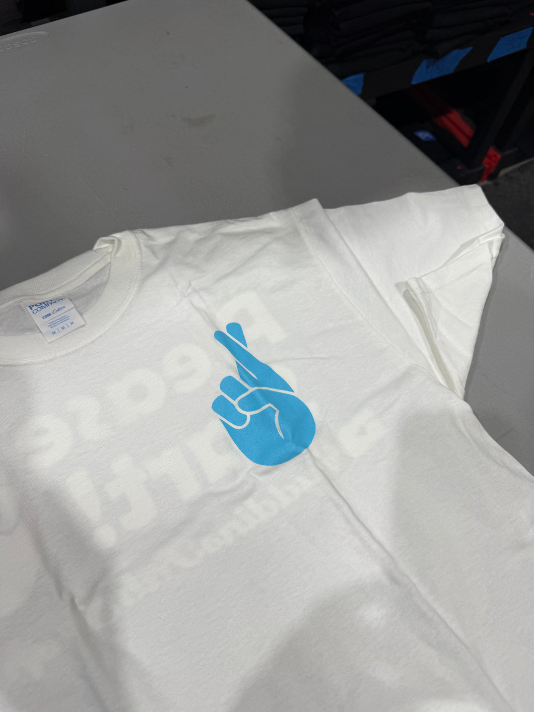 PLEASE START Tee in WHITE