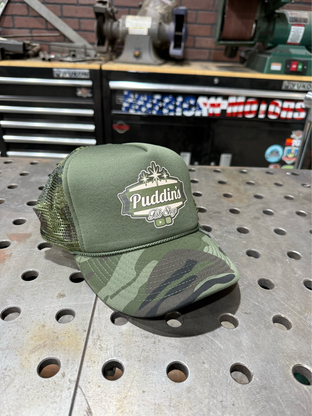 Green Camo Foam Hat