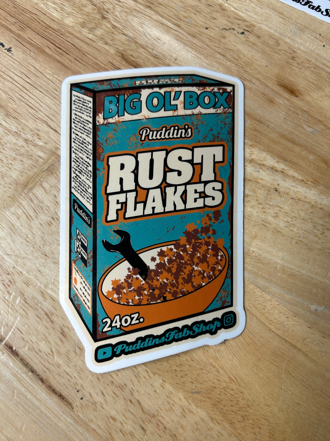*Rust Flakes sticker – Puddin's Fab Shop